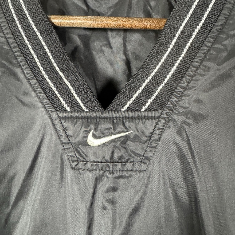 Nike Pullover Windbreaker Jacket Men's Large Black V Neck Vintage 90s Unisex - Picture 6 of 11